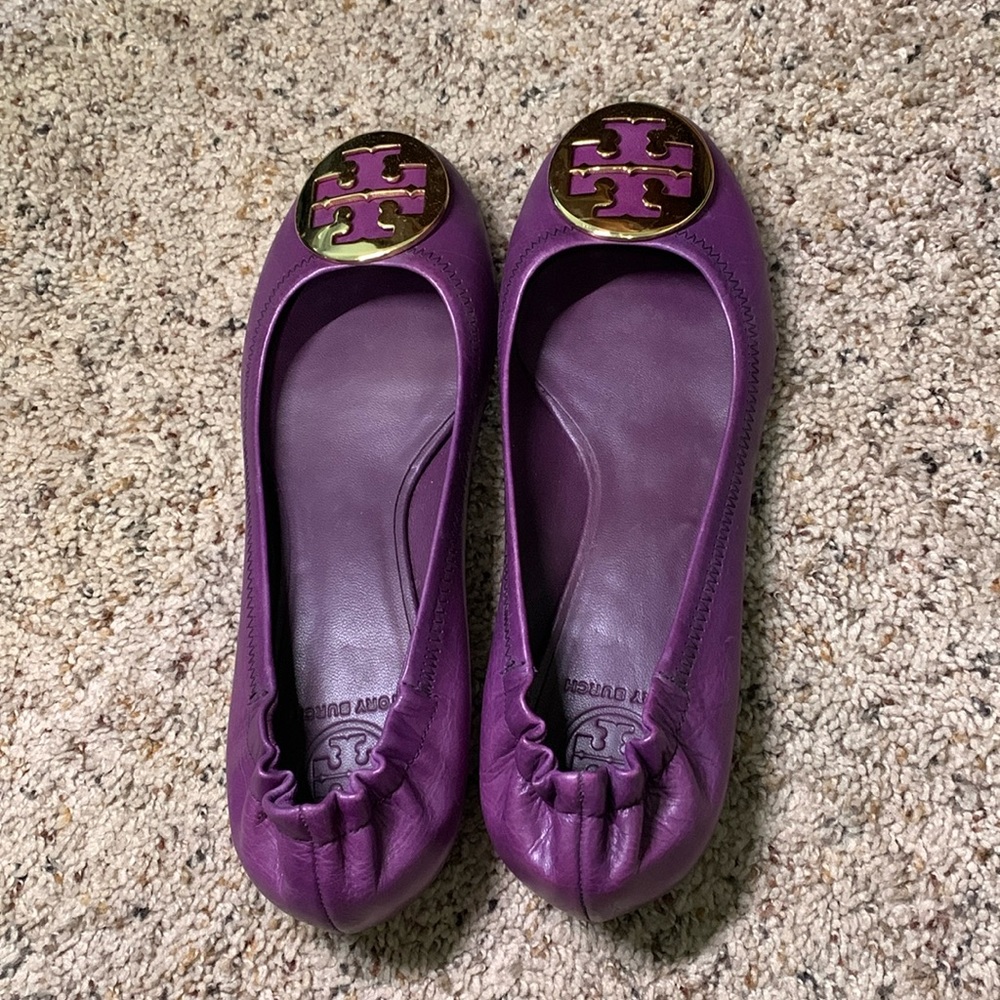 Purple Tory Burch Flats 8.5